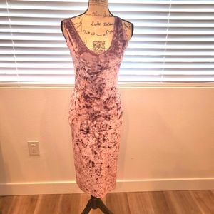 Sexy Midi rose velvet Body-corn dress
